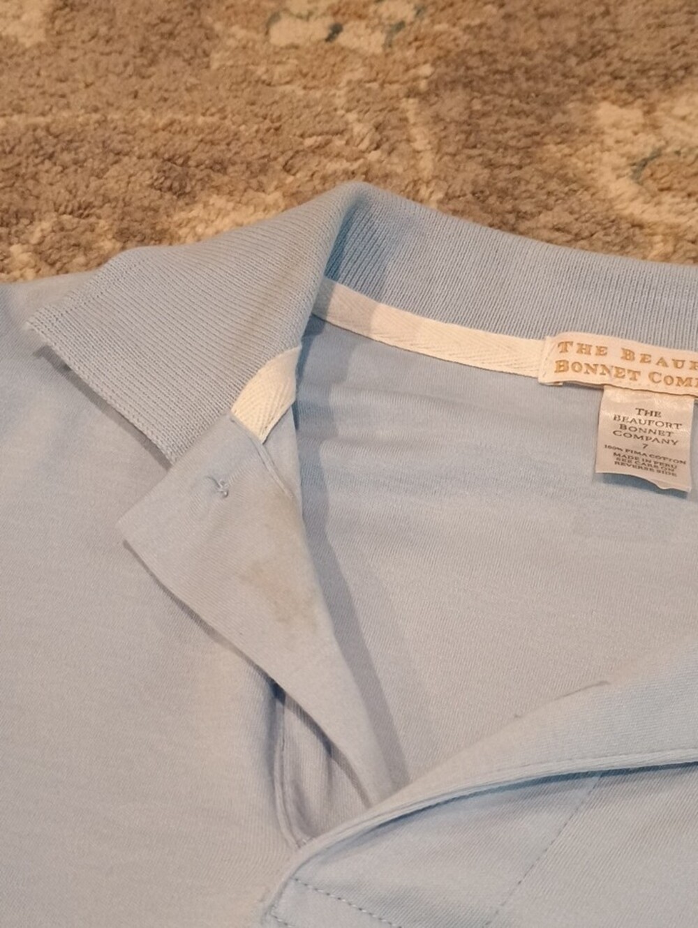 The Beaufort Bonnet Company Light Blue Kids Polo - Picture 4 of 4